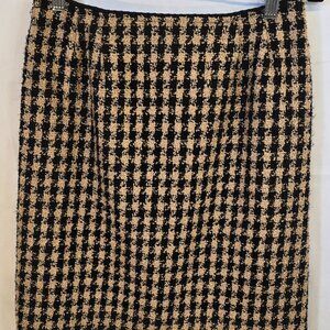 Vintage Collin Creek Pencil Skirt, size 6, Houndstooth pattern